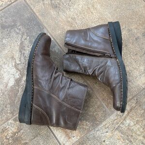 Clarks Nikki Brown Leather Boots